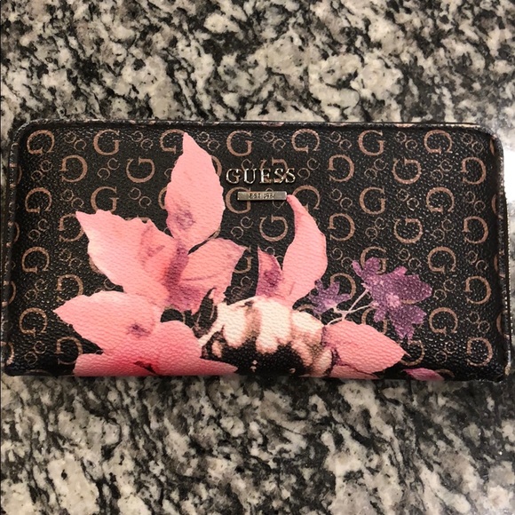 guess floral wallet